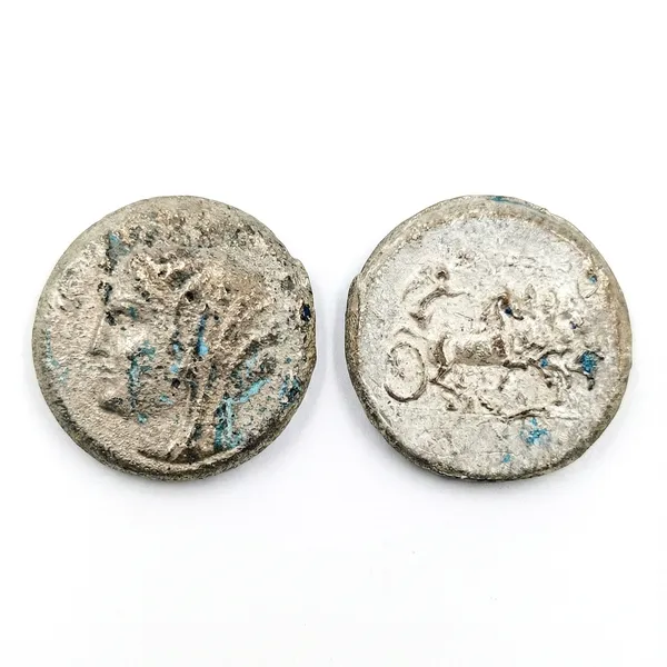 Silver-Plated_Roman_Woman_Ancient_India_Old_Rare_Coin