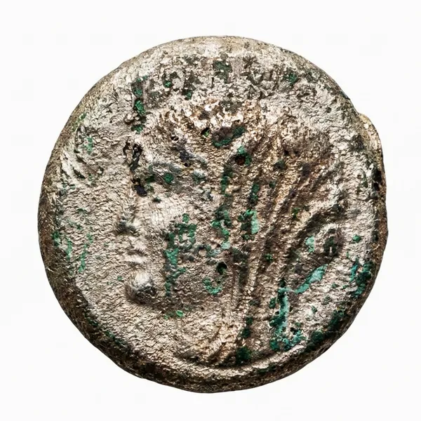 Silver-Plated_Roman_Woman_Ancient_India_Old_Rare_Coin