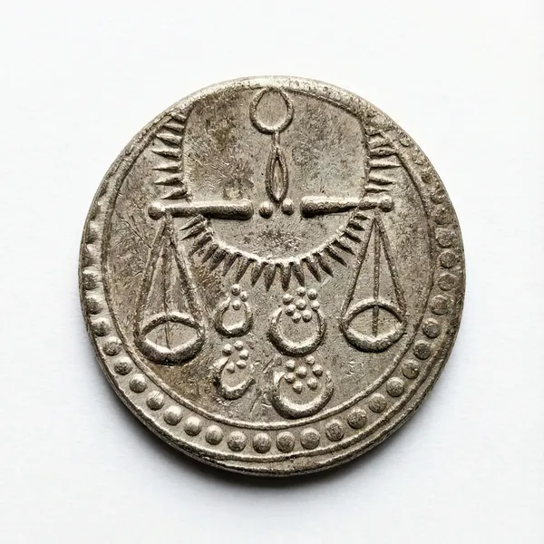 Tarazu_Symbol_Zodiac/Rashi_Ancient_India_Old_Coin