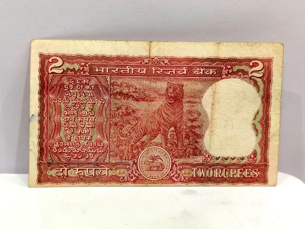 444444_Fancy_Series_2_Rupees_Tiger_-_India_old_Note