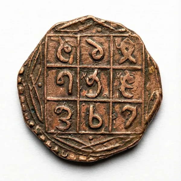 Ancient_Scale/Tarazu_Zodiac_Sign_India_Old_And_Rare_Copper_Coin