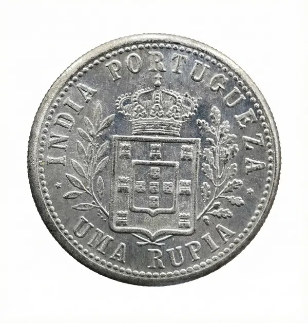 Silver-Plated_1_Rupia_1903_Charles_1_Portugal_India_Coin