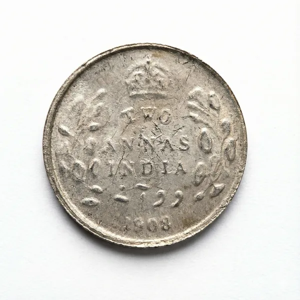 Plated_Small_2_Anna_1903_King_Edward_7Th_British_India_Old_Coin