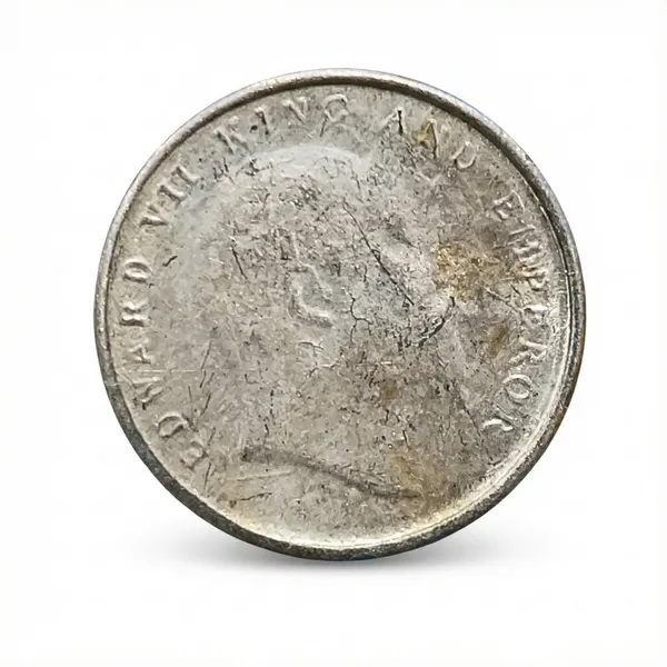 Plated_Small_2_Anna_1903_King_Edward_7Th_British_India_Old_Coin