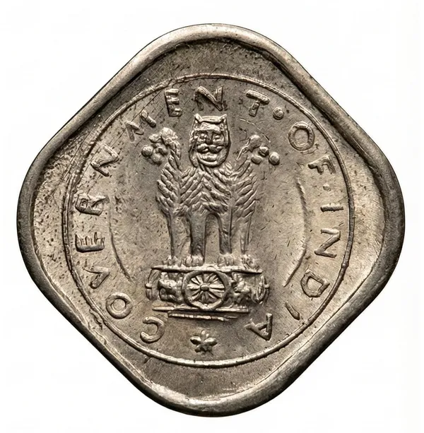 Small_Half_Anna_1955_Bull_India_Old_Coin