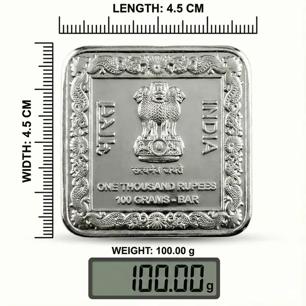 100_Grams_1000_Rupees_2010_Brihadeeswarar_Temple_India_-Plated_Coin_Bar_|_Weight_100_Grams