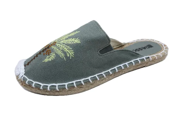 Grey_Cotton_Fabric_&_Jute_Mules_For_Women
