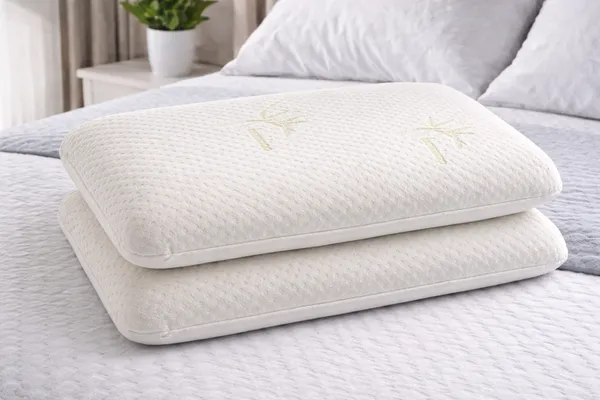 White_Premium_Softsleep_Memory_Foam_Pillow_With_Bamboo_Cover