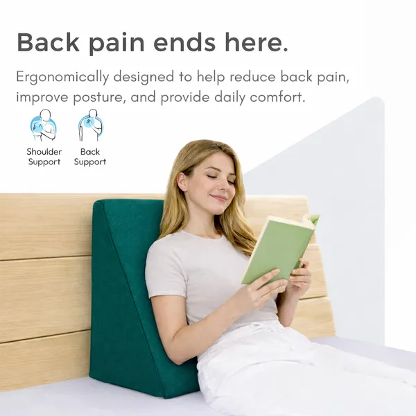 Wedge_Pillow_for_Bed_–_Plus_Size_Memory_Foam_Back_Rest_Pillow_|_Elevated_Pillow_&_Wedge_Plus_Cushion_for_Sleeping,_Reading_|_Comfortable_Back_Rest_for_Bed_|_Peacock_Green