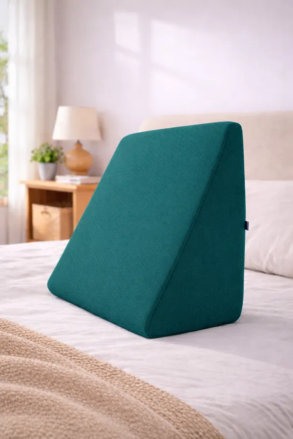 Wedge_Pillow_for_Bed_–_Plus_Size_Memory_Foam_Back_Rest_Pillow_|_Elevated_Pillow_&_Wedge_Plus_Cushion_for_Sleeping,_Reading_|_Comfortable_Back_Rest_for_Bed_|_Peacock_Green