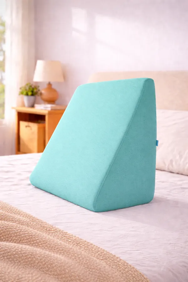 Wedge_Pillow_for_Bed_–_Plus_Size_Memory_Foam_Back_Rest_Pillow_|_Elevated_Pillow_&_Wedge_Plus_Cushion_for_Sleeping,_Reading_|_Comfortable_Back_Rest_for_Bed_|_Aqua_green
