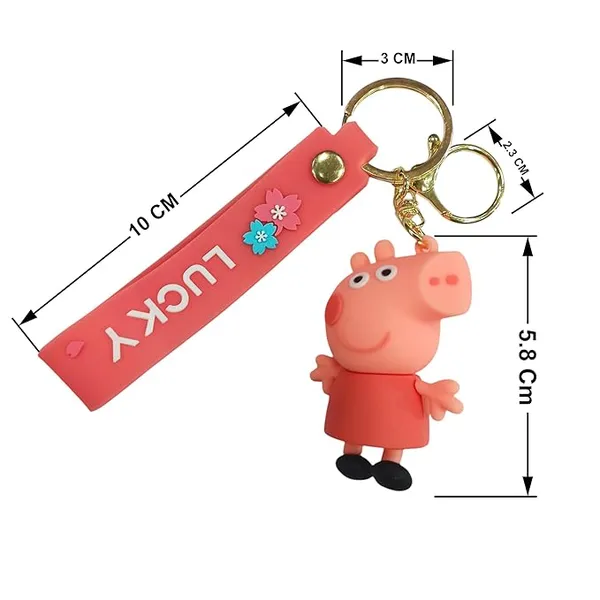 Cute_Anime_Cartoon_Character_Silicone_3D_Keychain_With_Strap_Charm_&_Metal_Hook,_Merchandise_Attractive_Key_Rings_Gift_For_Kids_Girls_Boys_Men_&_Women_(Pink_Pepa_Pig)