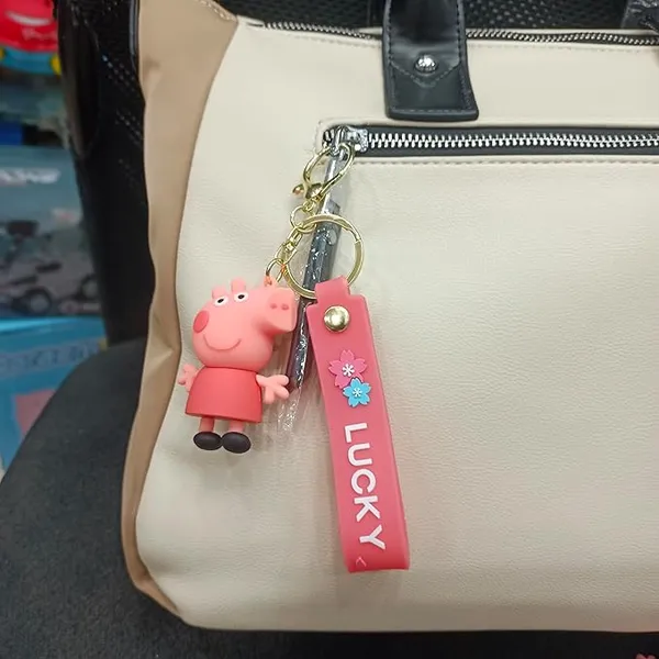 Cute_Anime_Cartoon_Character_Silicone_3D_Keychain_With_Strap_Charm_&_Metal_Hook,_Merchandise_Attractive_Key_Rings_Gift_For_Kids_Girls_Boys_Men_&_Women_(Pink_Pepa_Pig)