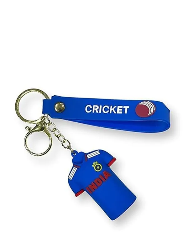 Virat_Kohli_Indian_Cricket_Jersey_3D_Silicone_Keychain_With_Amazing_Belt_Or_Ribbon,_Blue