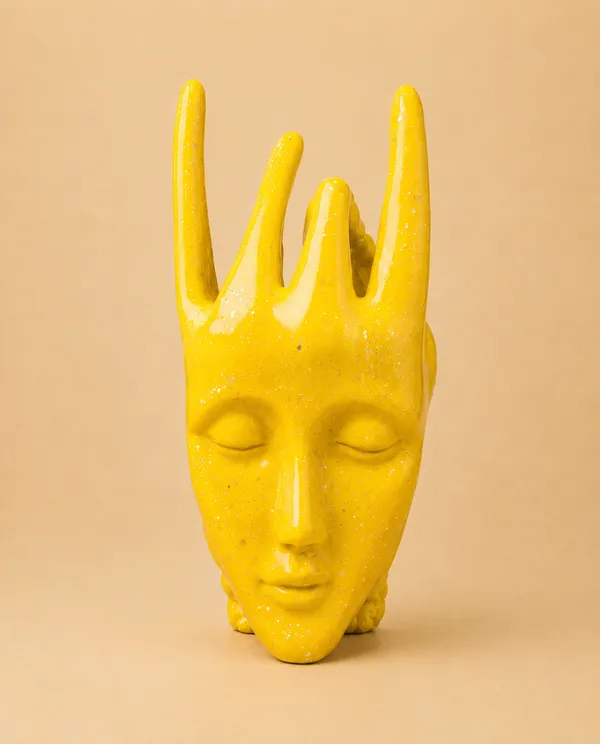 Yellow_Ceramic_Yellow_Finger_Statue