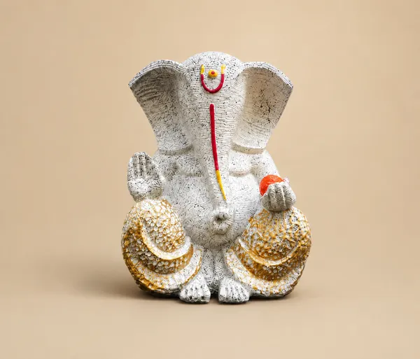 White_Ceramic_Dhyana_Mudra_Ganpati_Statue