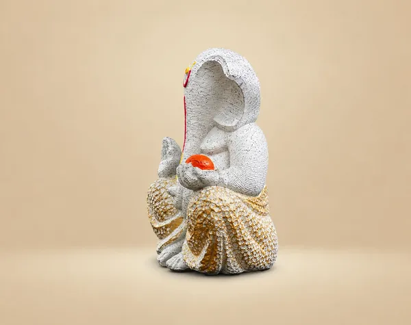 White_Ceramic_Dhyana_Mudra_Ganpati_Statue