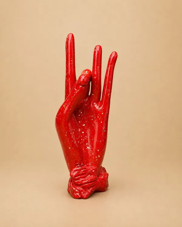 Red_Ceramic_Red_Finger_Statue