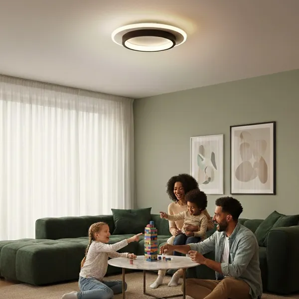 LED_Ceiling_Light_(Round)_For_Home_24W_Modern_Surface_Mount_Panel_Lamp_With_3_Color_Modes_Warm_Natural_Cool_White_Elegant_Dual_Layer_Design_For_Living_Room_Bedroom_Office_