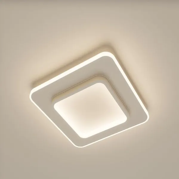 LED_Ceiling_Light_(Square)_For_Home_24W_Modern_Surface_Mount_Panel_Lamp_With_3_Color_Modes_Warm_Natural_Cool_White_Elegant_Dual_Layer_Design_For_Living_Room_Bedroom_Office_