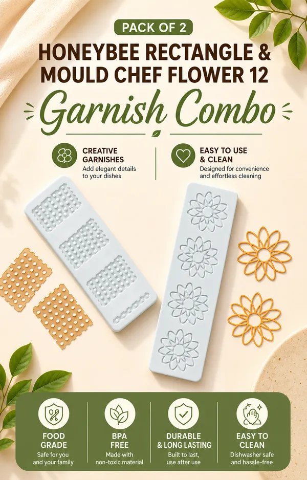 Honeybee_Rectangle_&_Mould_Chef_Flower_12_Garnish_Combo_(_Pack_of_2_)