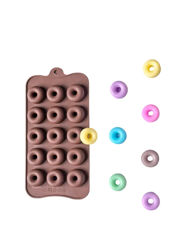 15-Cavity_Donut_Silicone_Mold_?_Flexible_Non-Stick_Chocolate,_Candy_&_Fondant_Baking_Mould