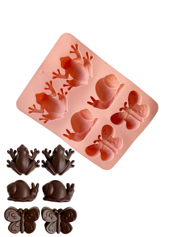 6_Slot_Frog_Snail_Butterfly_Silicone_Chocolate_Mold_|_Non-Stick_Baking_Mold_for_Candy,_Chocolate,_Jelly_&_Resin_Crafts
