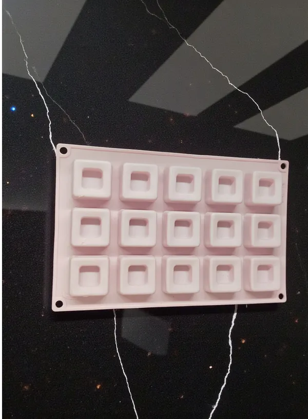 15-Cavity_Geometric_Square_Ring_Silicone_Chocolate_Mould_|_Non-Stick_Food-Grade_Flexible_Mold_for_Chocolate,_Candy,_Fondant,_Jelly_&_Baking