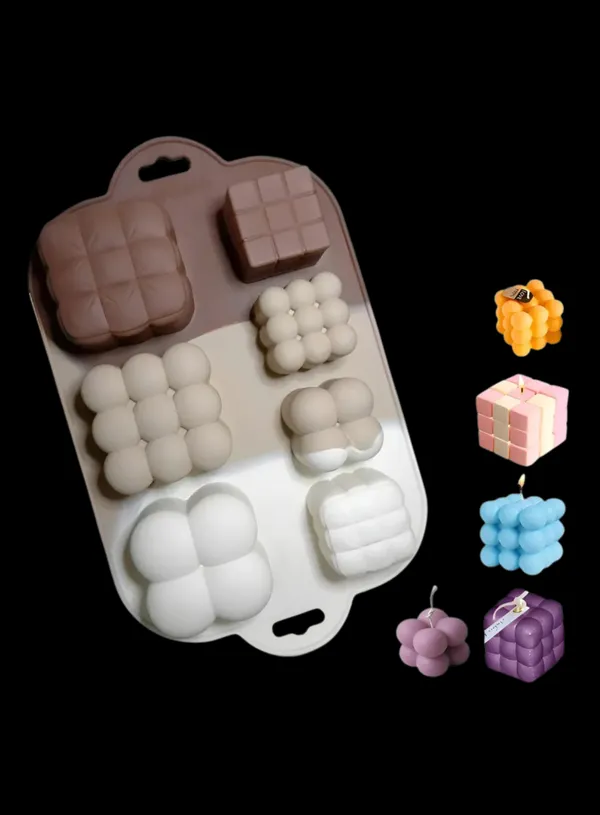 7-Cavity_Geometric_Bubble_&_Cube_Silicone_Mold_|_Non-Stick_DIY_Candle,_Wax,_Soap_&_Resin_Mold