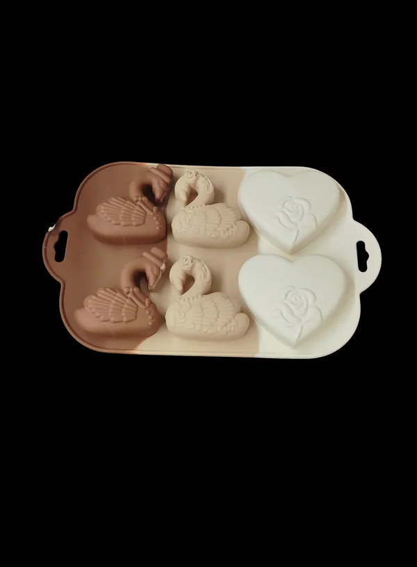 6-Cavity_Romantic_Swan_&_Rose_Heart_Silicone_Mold_|_Non-Stick_Chocolate,_Fondant_&_Cake_Decoration_Mould