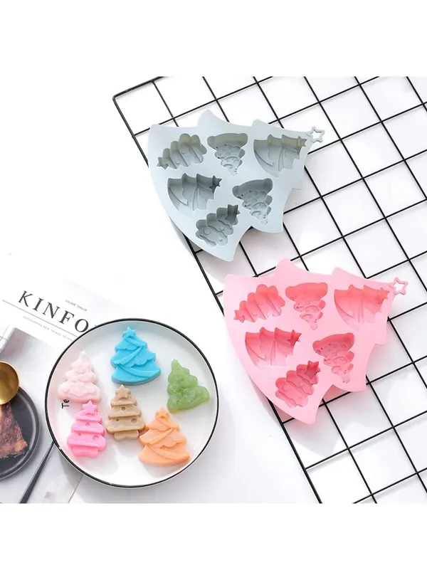 6-Cavity_Christmas_Tree_Silicone_Mold_|_Assorted_Tree_Shapes_|_Non-Stick,_Flexible_Muffin,_Cake_&_Dessert_Mould