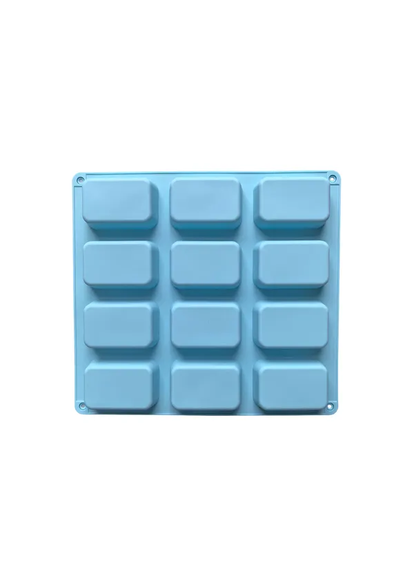 12-Cavity_Large_Rectangle_Silicone_Mold_with_Rounded_Edges_|_Non-Stick,_Flexible_|_For_Soap_Making,_Chocolate,_Jelly_&_Desserts