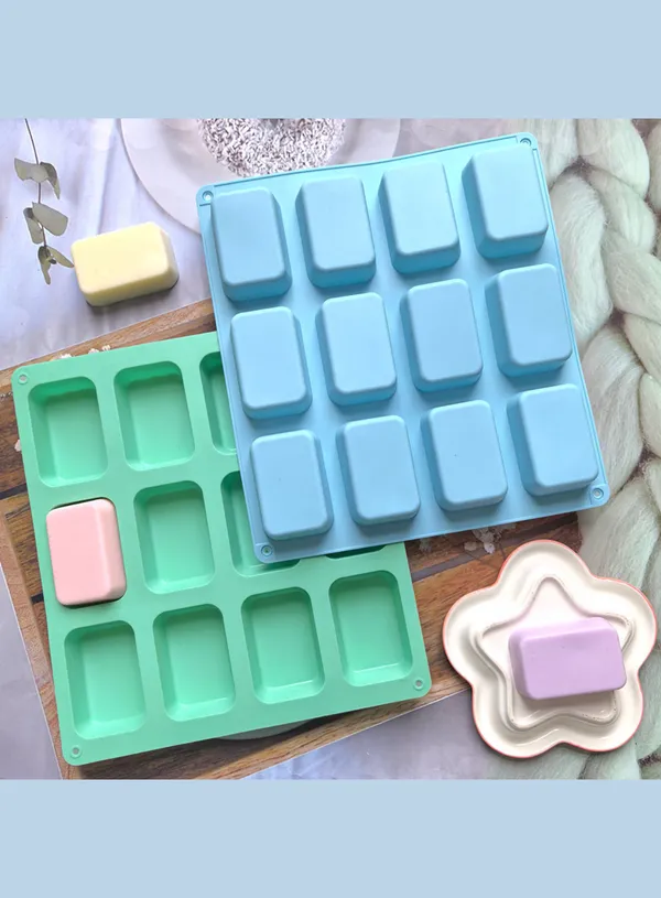 12-Cavity_Large_Rectangle_Silicone_Mold_with_Rounded_Edges_|_Non-Stick,_Flexible_|_For_Soap_Making,_Chocolate,_Jelly_&_Desserts