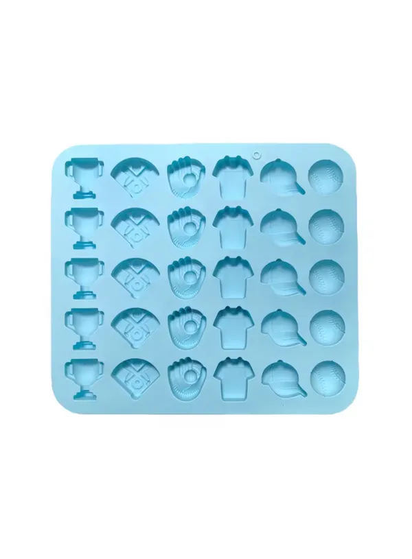 30-Cavity_Soccer_Theme_Silicone_Mold_|_Mini_Ball,_Trophy,_Cap_&_Gloves_Shapes_|_Non-Stick_Chocolate_&_Candy_Mould