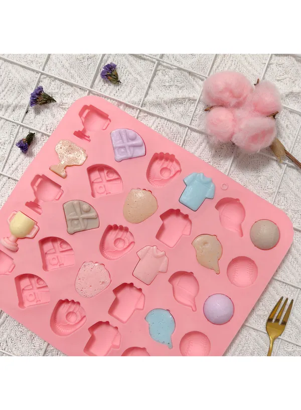 30-Cavity_Soccer_Theme_Silicone_Mold_|_Mini_Ball,_Trophy,_Cap_&_Gloves_Shapes_|_Non-Stick_Chocolate_&_Candy_Mould