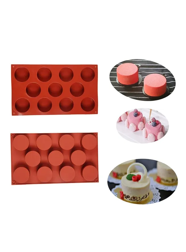 11_Cavity_Round_Cylinder_Shape_Silicone_Mould_For_Muffin_Mini_Cakes_Mousse_Jelly_Soap_Diy_Craft_Baking_Reusable_Flexible_Nonstick_Tray