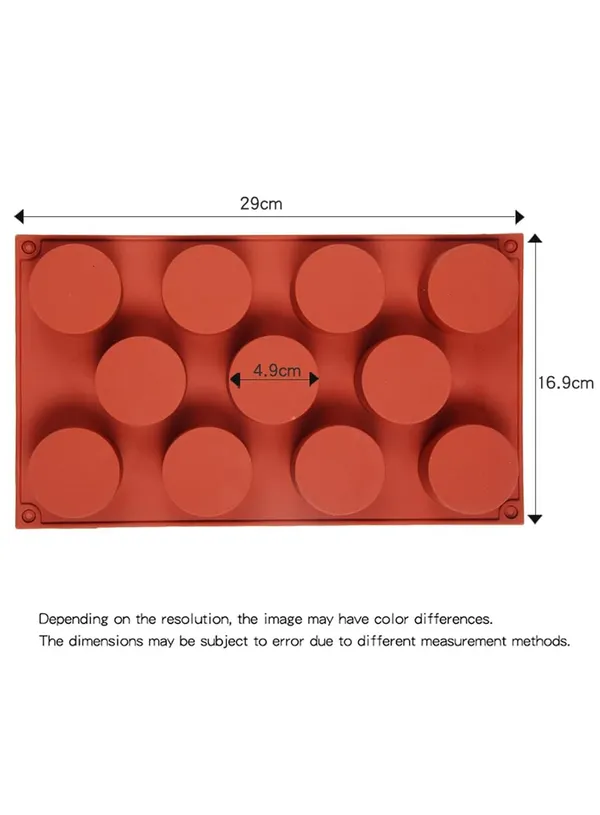 11_Cavity_Round_Cylinder_Shape_Silicone_Mould_For_Muffin_Mini_Cakes_Mousse_Jelly_Soap_Diy_Craft_Baking_Reusable_Flexible_Nonstick_Tray