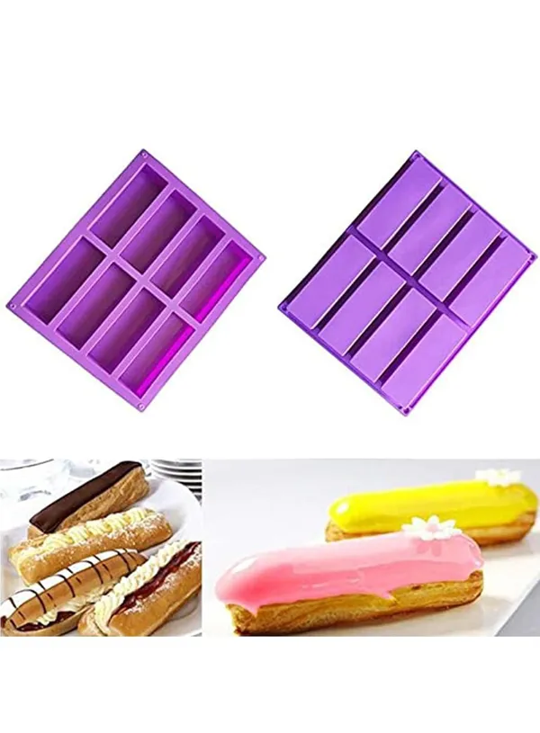 8_Cavity_Plain_Rectangle_Shape_Silicone_Mould,_Handmade_Soap_And_Candle_Mold,_Chocolate_Bar_Mould_And_Jelly_Dessert_Mould