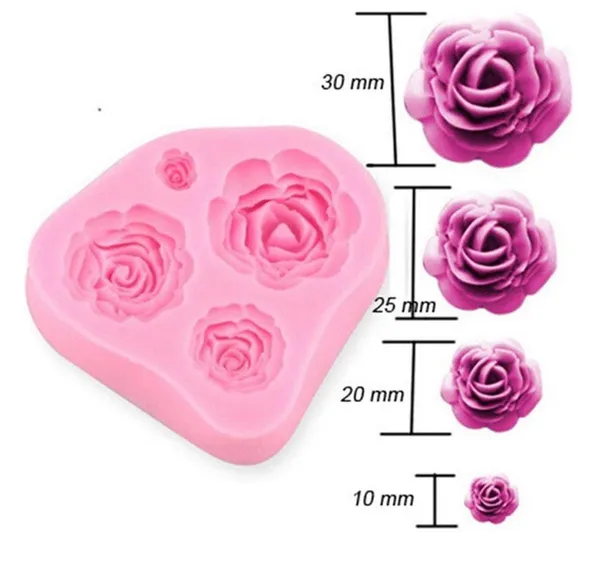 4_Cavity_Rose_Shape_Silicone_Fondant_Marzipan_Mould_Decorating_Cake