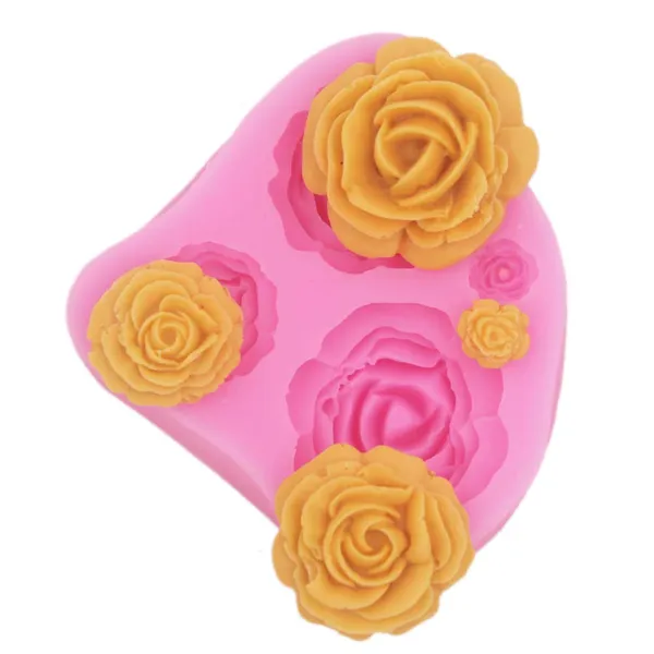 4_Cavity_Rose_Shape_Silicone_Fondant_Marzipan_Mould_Decorating_Cake
