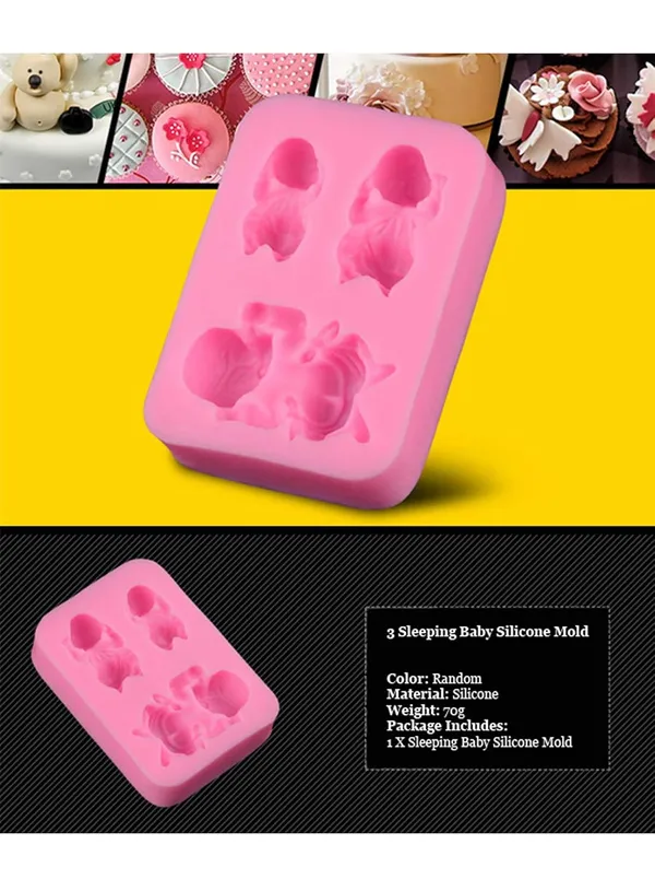 Cake_Decor_3_Cavity_Silicone_Sleeping_Baby_Fondant_Mould_Flexible_Nonstick_Food_Grade_For_Chocolate,_Marzipan,_Resin,_Soap,_Baby_Shower,_Birthday,_Cupcake_Decoration