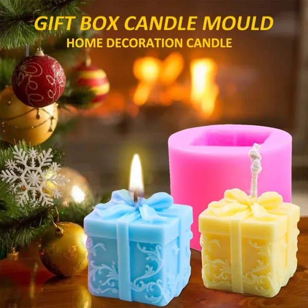 Cake_3D_Silicon_1_Cavity_Gift_Box_Shape_Silicon_Candle_Moulds
