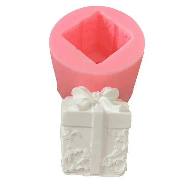 Cake_3D_Silicon_1_Cavity_Gift_Box_Shape_Silicon_Candle_Moulds