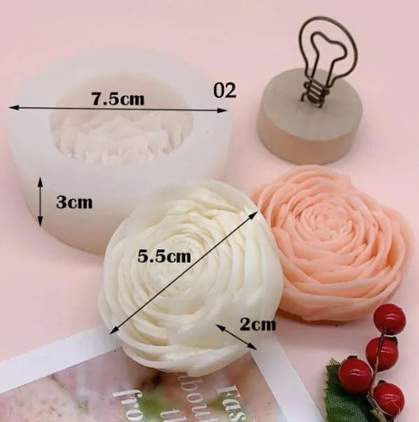 Candle_3D_Silicon_1_Cavity_Austin_Rose_Flower_Buttercup_Mould_Silicone_Candle_Mould,_Soap_Mould