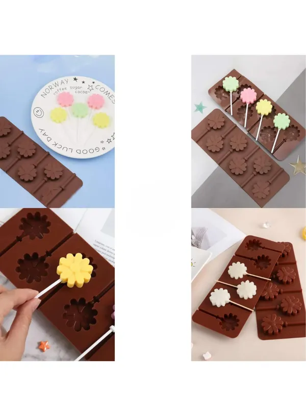 6-Cavity_Flower_Lollipop_Chocolate_Silicone_Mold_?_Non-Stick_Candy,_Chocolate_&_Craft_Baking_Mold