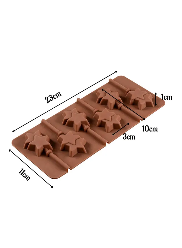 6-Cavity_Double_Star_Lollipop_Chocolate_Silicone_Mold_?_Flexible_Non-Stick_Candy_&_Baking_Mould