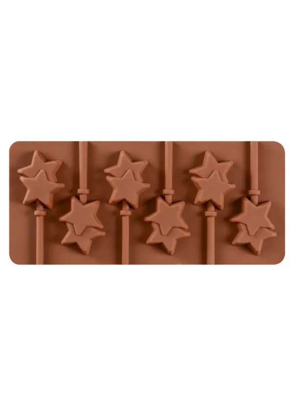 6-Cavity_Double_Star_Lollipop_Chocolate_Silicone_Mold_?_Flexible_Non-Stick_Candy_&_Baking_Mould