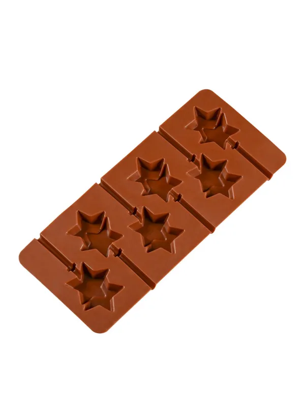 6-Cavity_Double_Star_Lollipop_Chocolate_Silicone_Mold_?_Flexible_Non-Stick_Candy_&_Baking_Mould