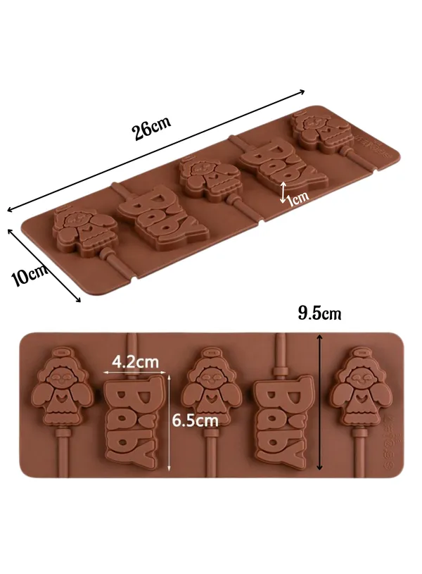 5-Cavity_Angel_Baby_Lollipop_Silicone_Mold_?_Non-Stick_Chocolate,_Candy_&_Baking_Mould_for_DIY_Treats