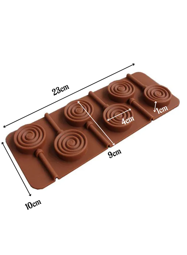 6-Cavity_Round_Lollipop_Silicone_Mold_?_Flexible_Non-Stick_Chocolate,_Candy_&_Baking_Mould